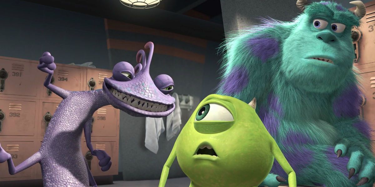 Randall, Mike, and Sully from Monsters, Inc.
