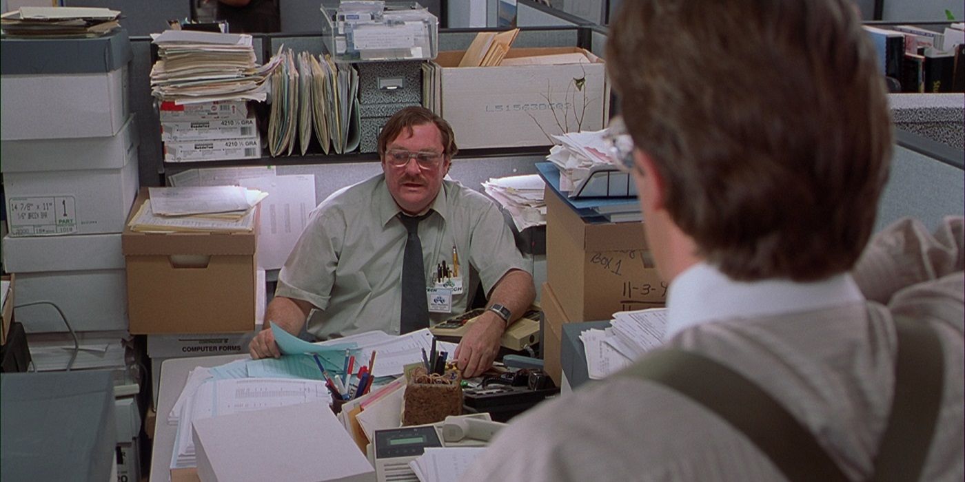 Bob speaks to Milton in Office Space 