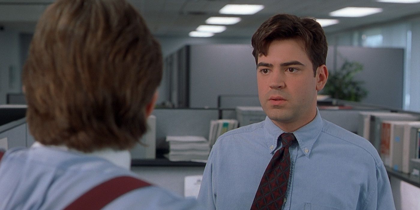 Ron Livingston talking to his boss in Office Space.