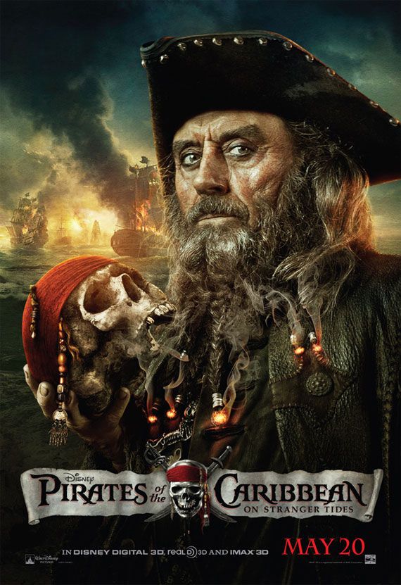 Pirates of the Caribbean: On Stranger Tides Ian McShane movie poster
