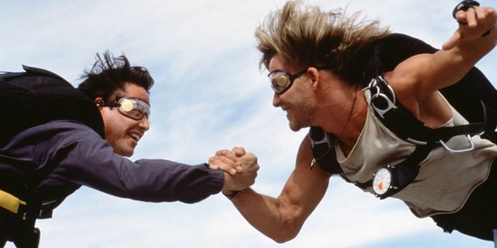 Keanu Reeves and Patrick Swayze in Point Break (1991)