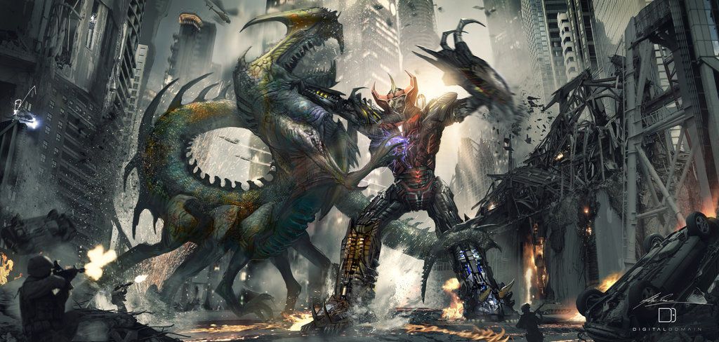 Power Rangers - Megazord vs. Monster abandoned concept art
