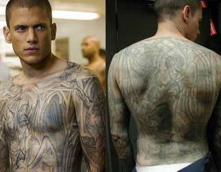 Michael Scofield's tattoos from Prison Break