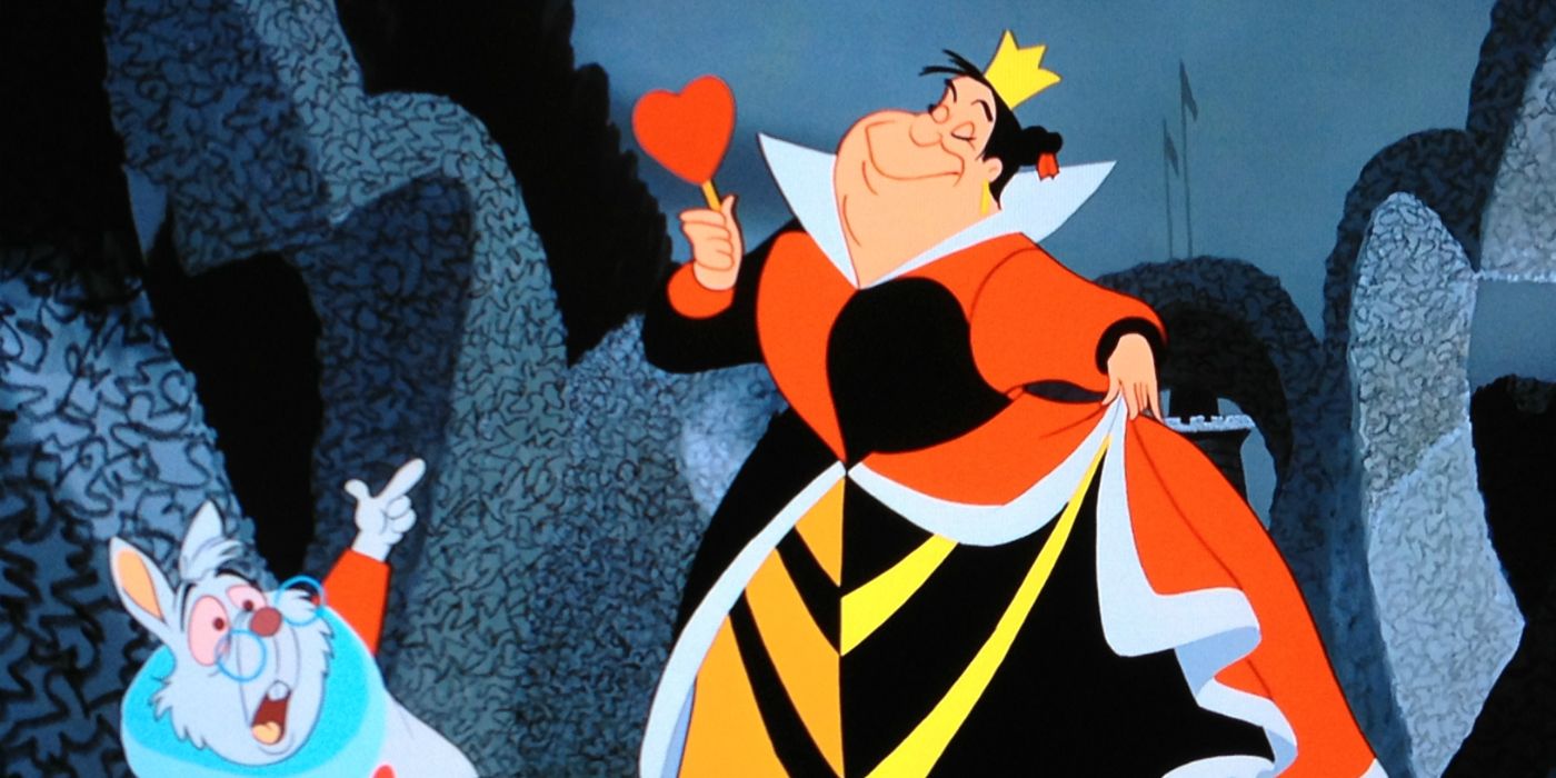 The Queen of Hearts in the Disney adaptation of Alice in Wonderland