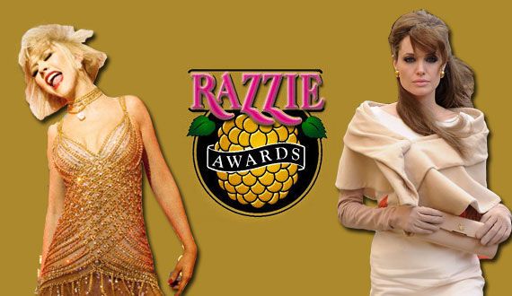 The 2011 Razzie Awards with Worst Actress Nominees Christina Aguilera and Angelina Jolie
