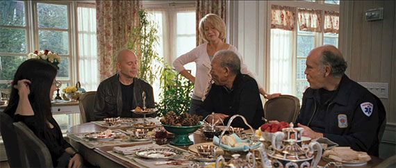 Mary Louise-Parker, Bruce Willis, Helen Mirren, Morgan Freeman and John Malkovich in 'RED'
