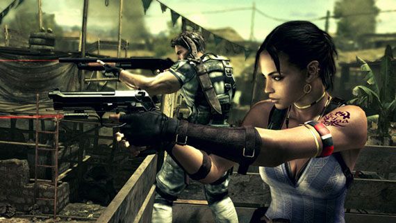 Resident Evil 5 game - Chris Redfield and Sheva Alomar