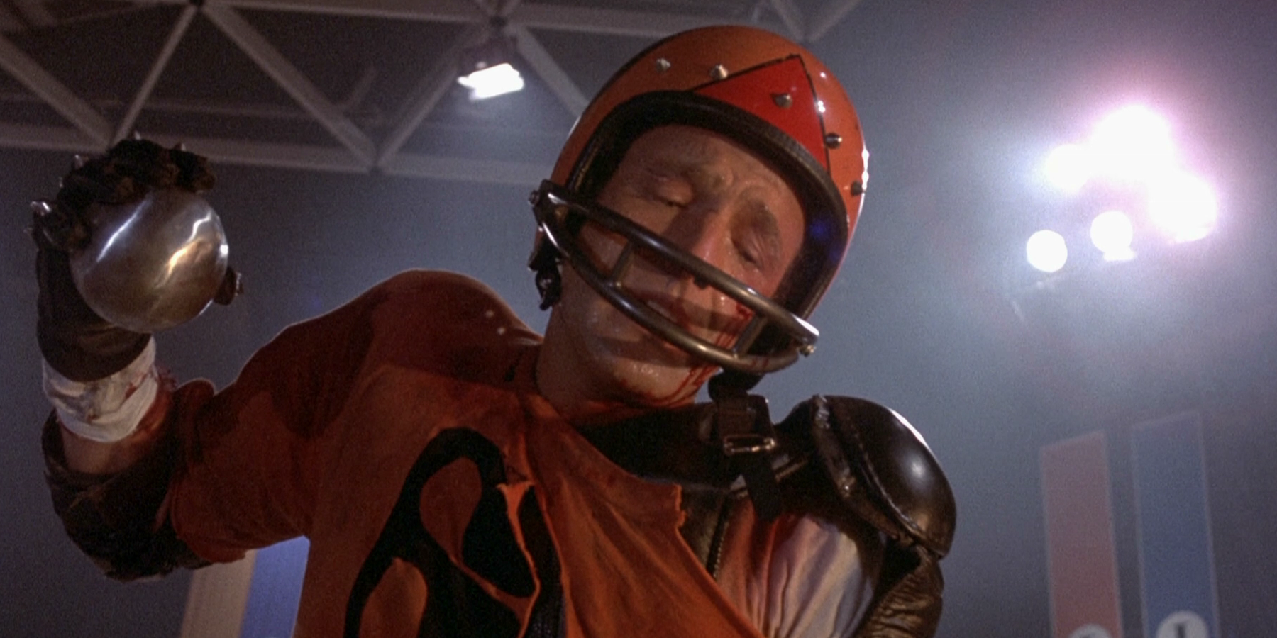 James Caan raising his fist in Rollerball