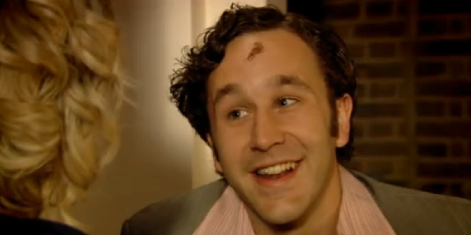Chris O'Dowd grinning in The IT Crowd