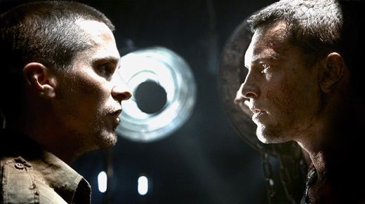 Christian Bale and Sam Worthington in Terminator Salvation