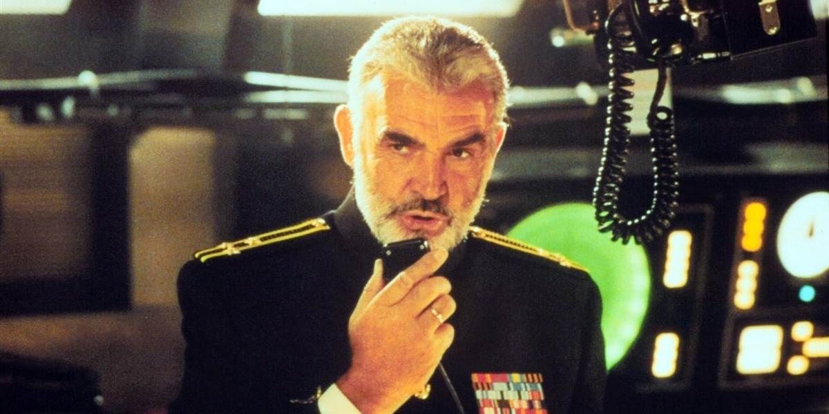 Sean Connery speaks into a radio from Hunt For Red October 