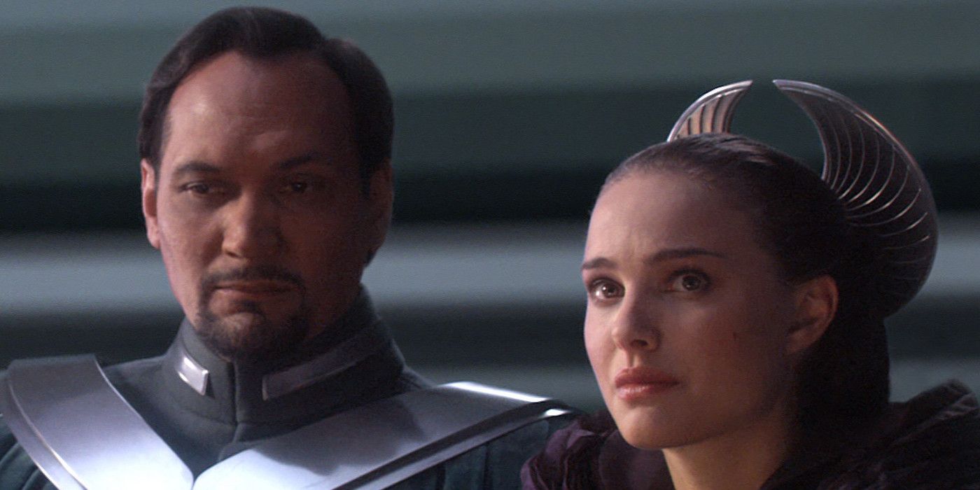 Bail Organa and Padme Amidala in the Republic Senate from Star Wars: Revenge of the Sith