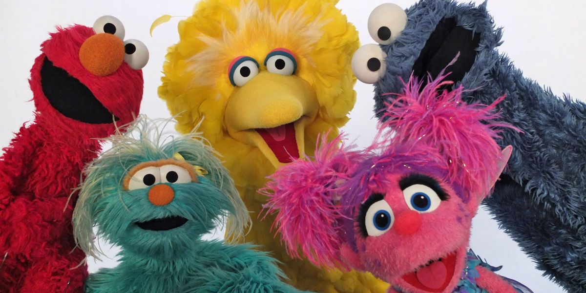 The puppets from Sesame Street