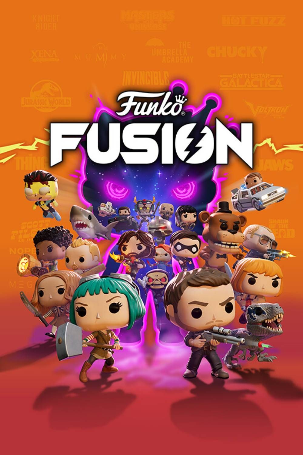 Arte de portada de la página de etiquetas Funko Fusion