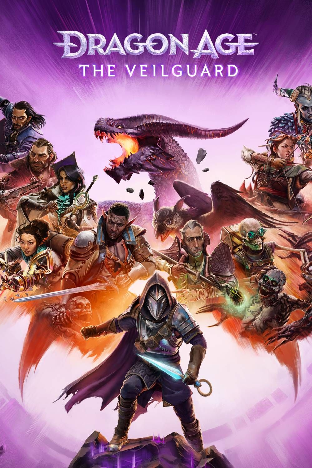 Arte de portada de la página de etiquetas Dragon Age The Veilguard