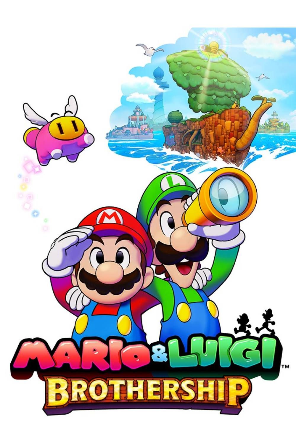 Arte de portada de la página de etiqueta de Mario & Luigi Brotherhood