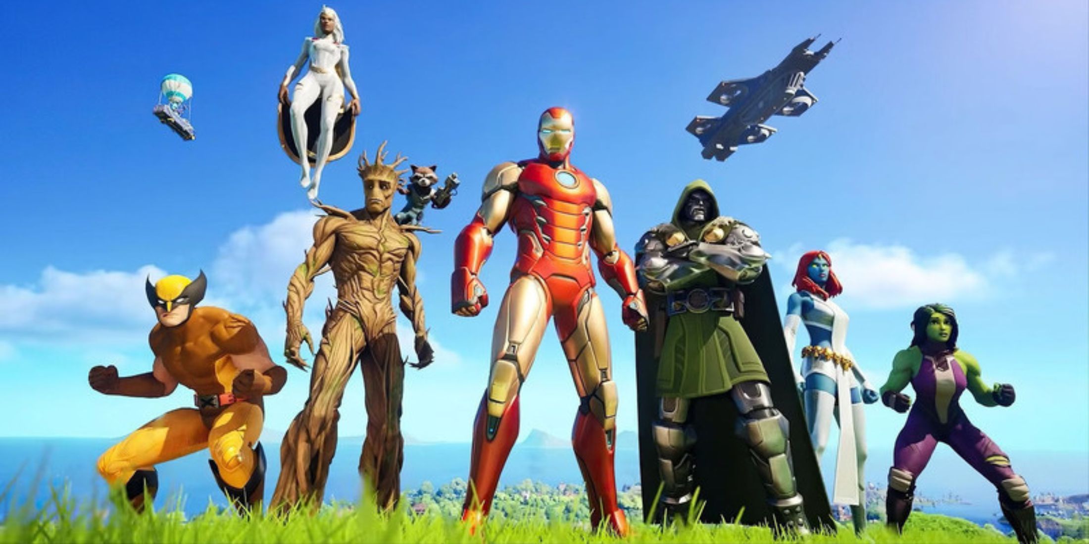 Fortnite Marvel Collaboration First Lineup: Iron Man, Groot, Storm, Wolverine, Doctor Doom, Mystique, She-Hulk