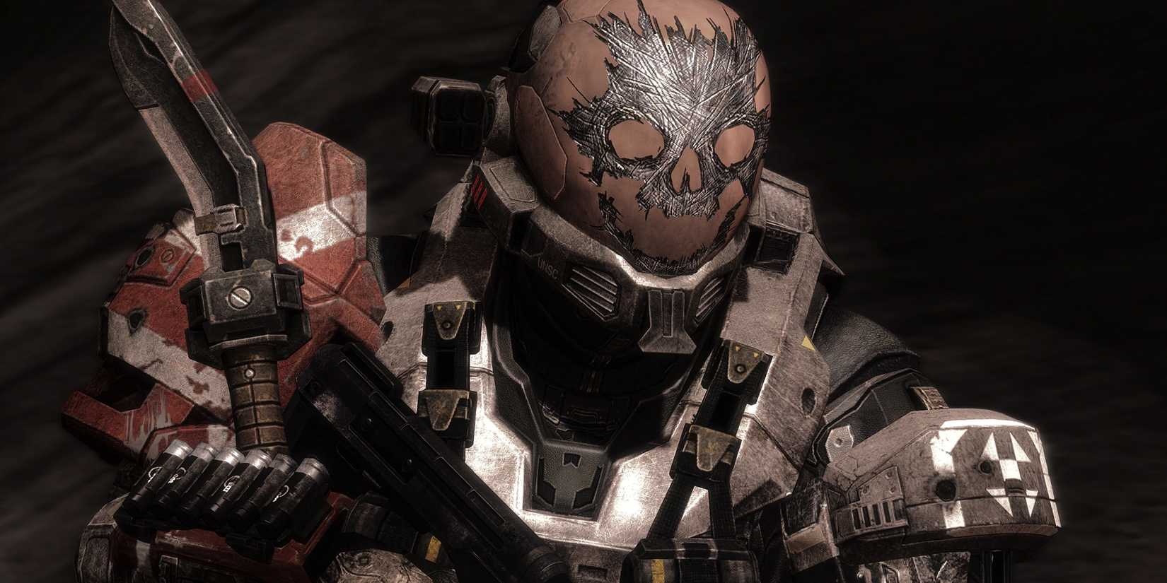 Um close de Emile em Halo Reach.