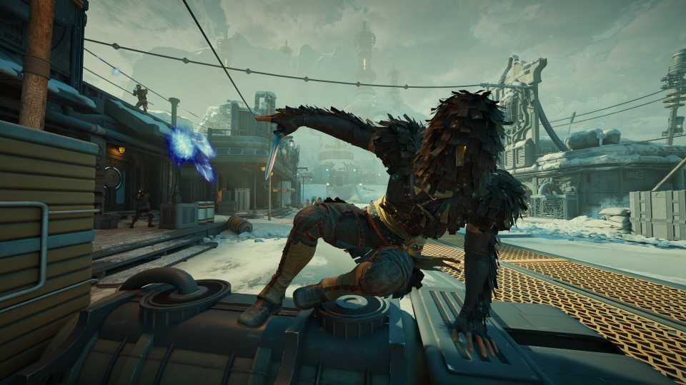 Press image of an enemy coming up to the player in The Outer Worlds 2.