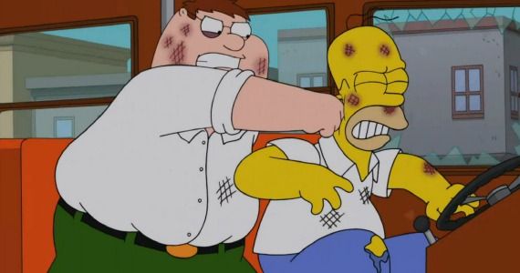 The Simpsons/Family Guy fight
