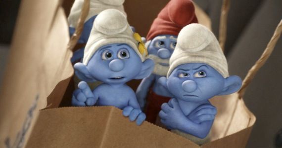 Vanity, Papa and Grouchy Smurf in The Smurfs 2