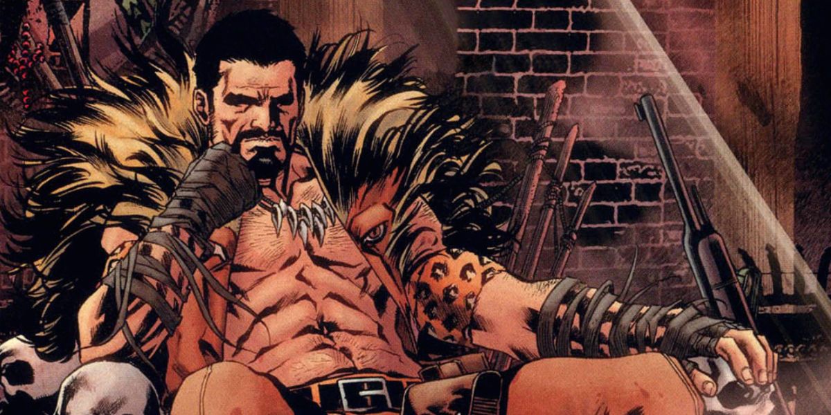Kraven the Hunter in a throne