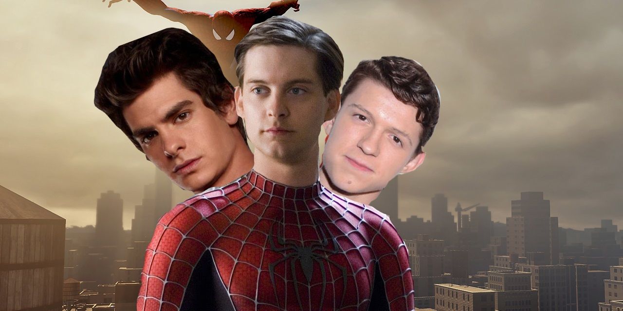 Tobey Maguire, Andrew Garfield, and Tom Holland as Spider-Man - Most Ridiculous Movie Crossovers