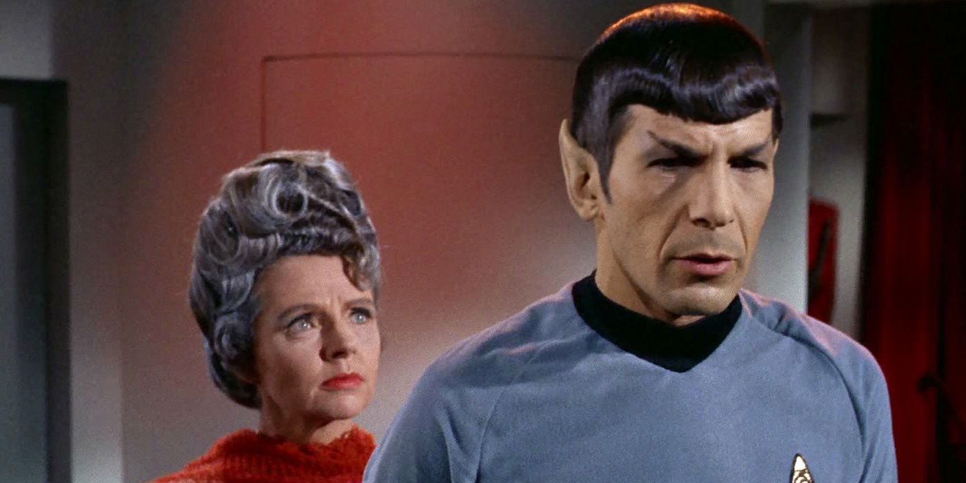 Spock with his mother Amanda Grayson on Star Trek.