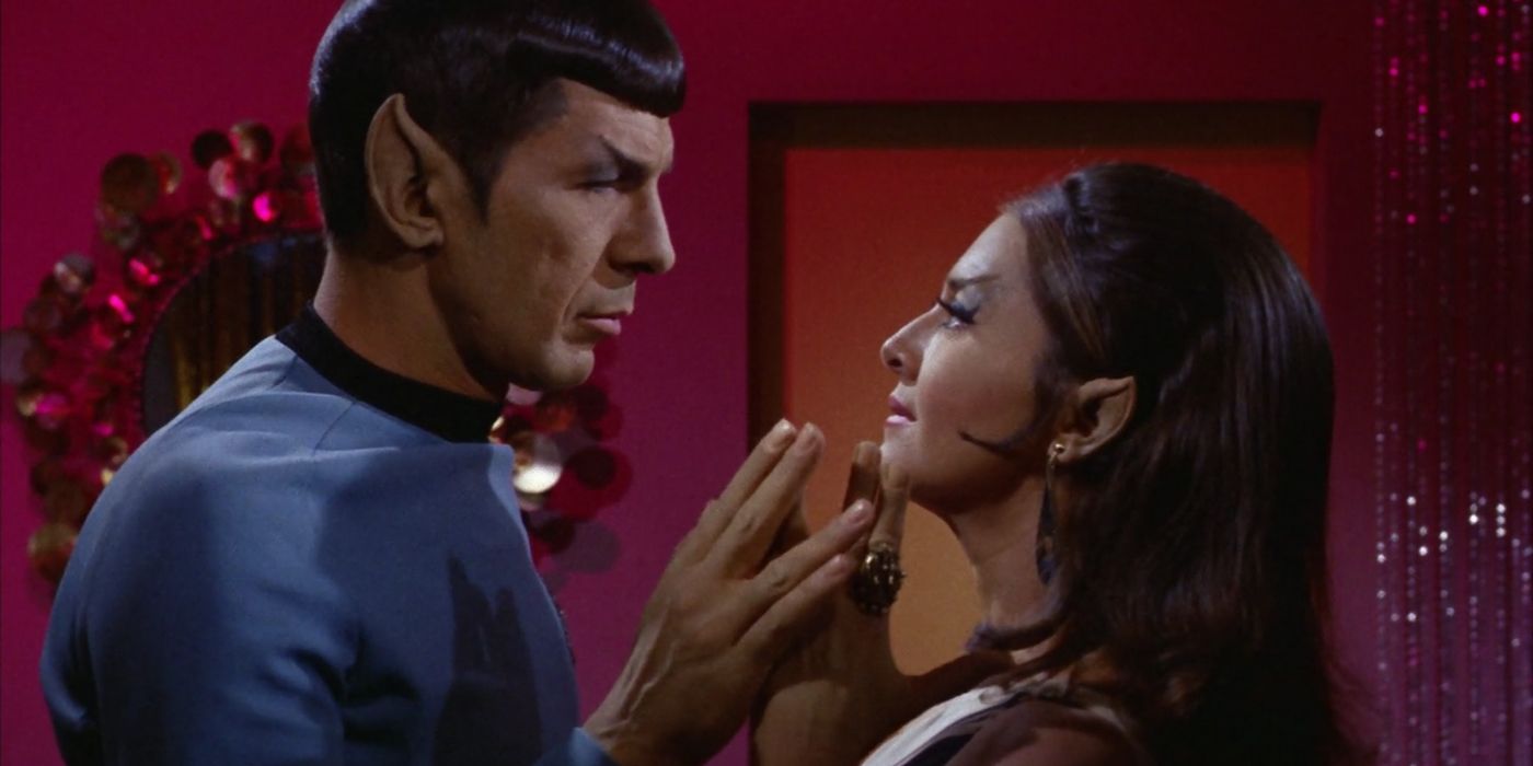 Spock and the Romulan Commander from Star Trek: TOS. 