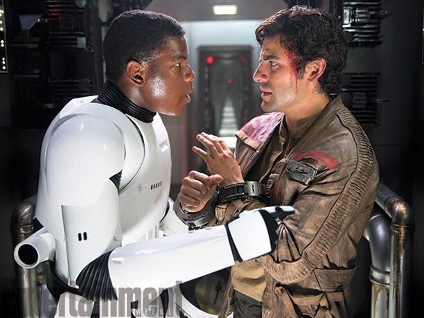 Star Wars: The Force Awakens - Finn (John Boyega) and Poe Dameron (Oscar Isaac)