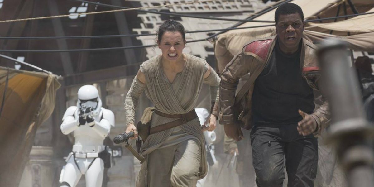 Rey (Daisy Ridley) and Finn (John Boyega) from Star Wars: The Force Awakens