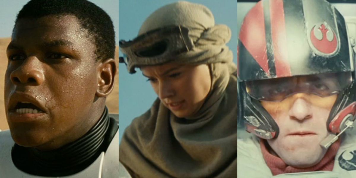 Star Wars: The Force Awakens - Finn, Rey, and Poe Dameron