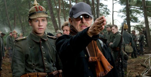 Steven Spielberg directing David Kross in War Horse