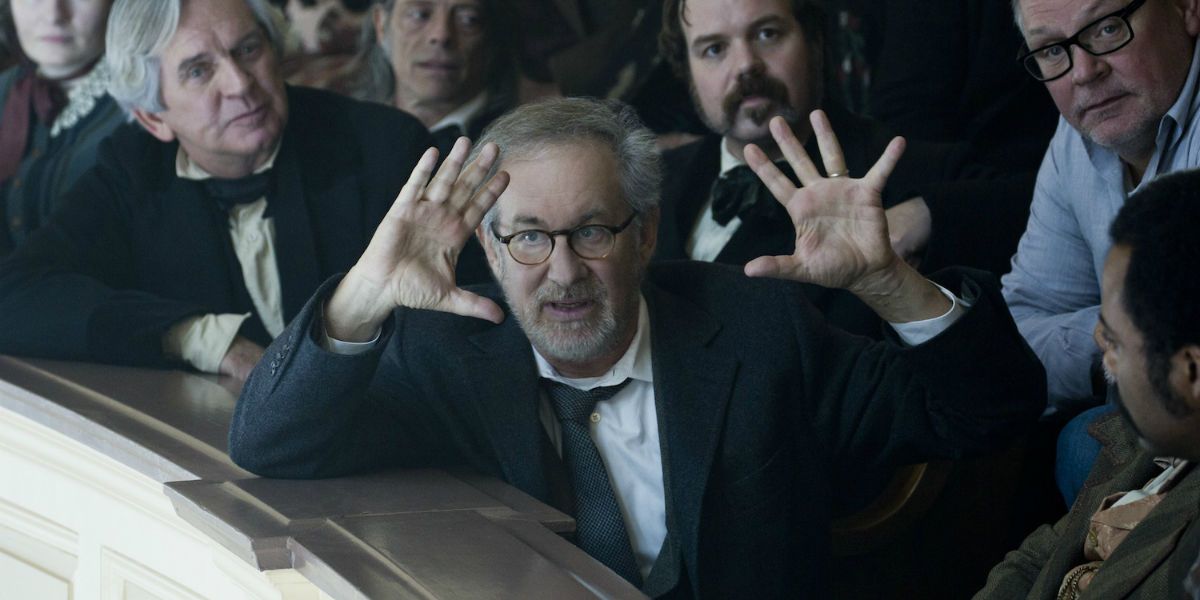 Steven Spielberg dirigindo Lincoln