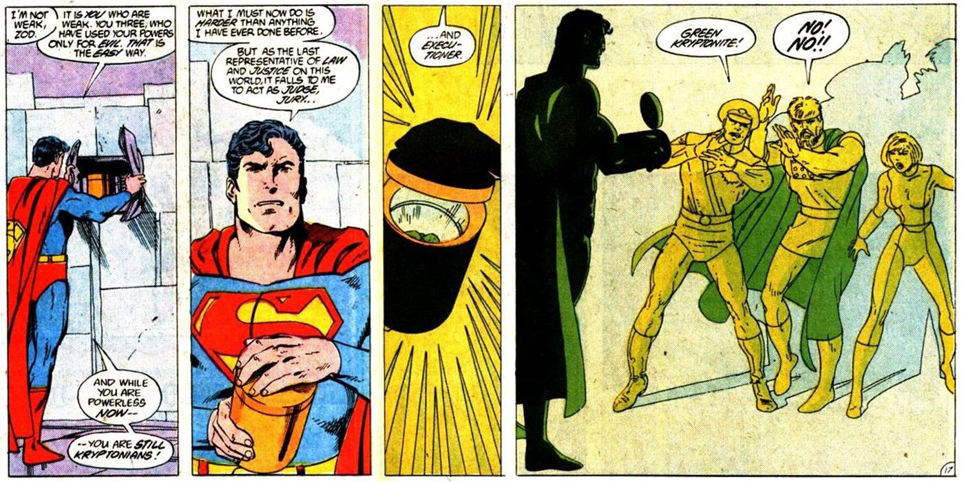 Superman Kills Zod with Kryptonite