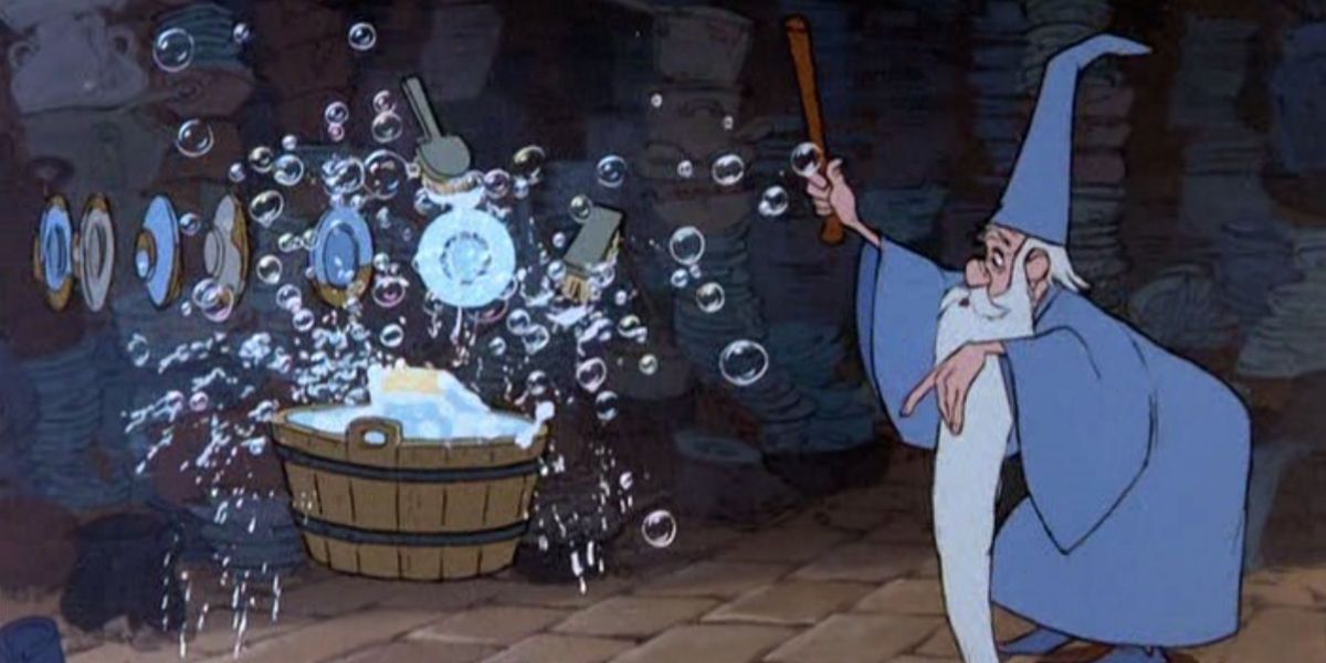 Merlin conducting from The Sword in the Stone (1963)
