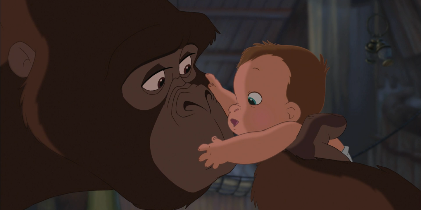 Baby Tarzan And Gorilla