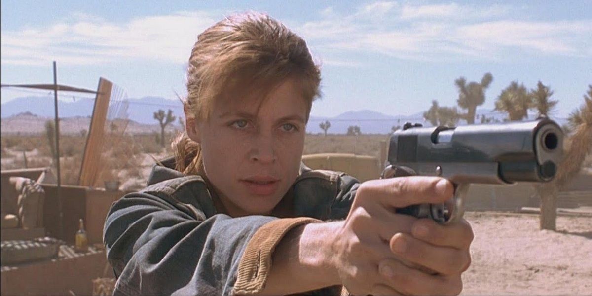 Linda Hamilton as Sarah Connor in Terminator 2