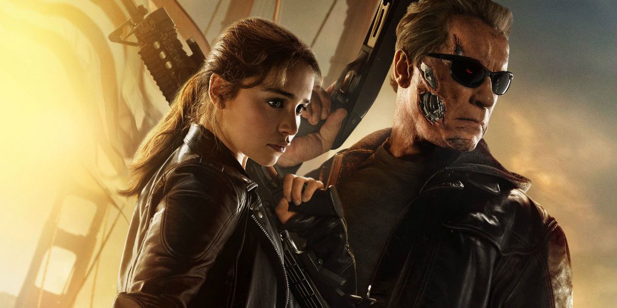 Terminator: Genisys - Emilia Clarke and Arnold Schwarzenegger