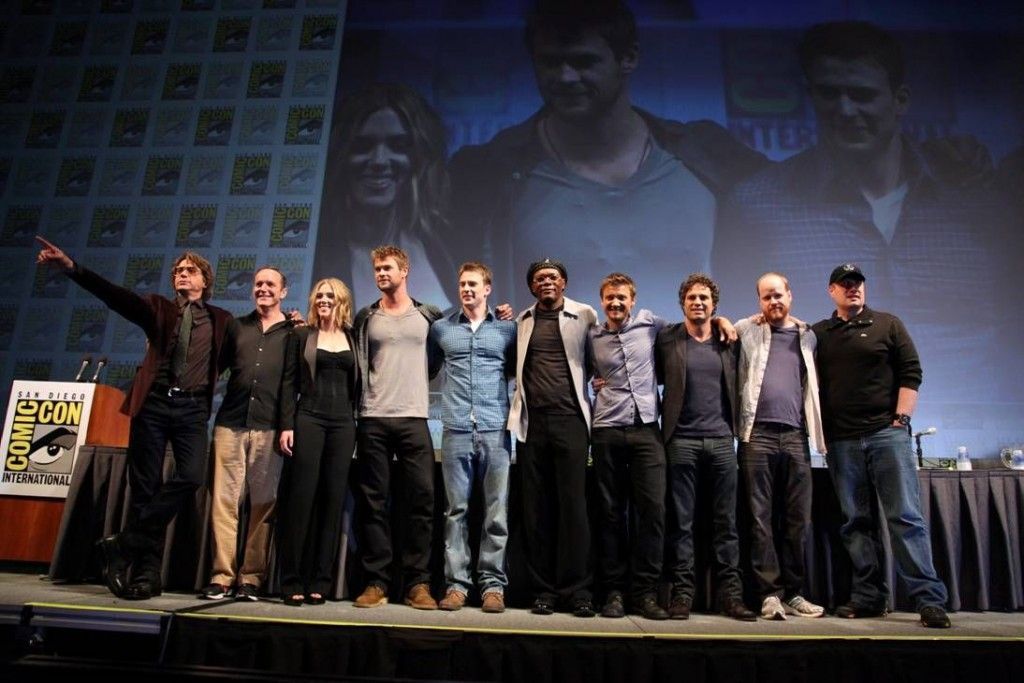 The Avengers cast at Comic-Con 2010