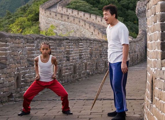 The Karate Kid Dre and Mr. Han on the Great Wall of China