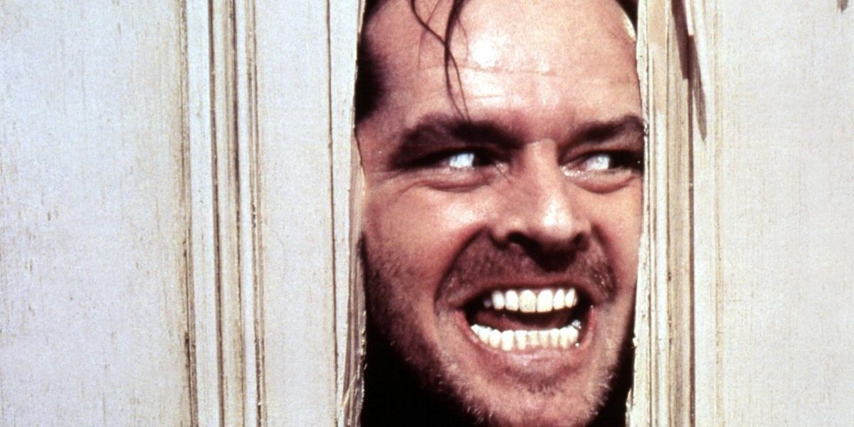 Jack Nicholson grinning in The Shining