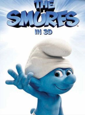 The Smurfs in 3D movie poster