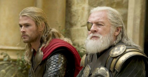 Thor and Odin in Thor: The Dark World