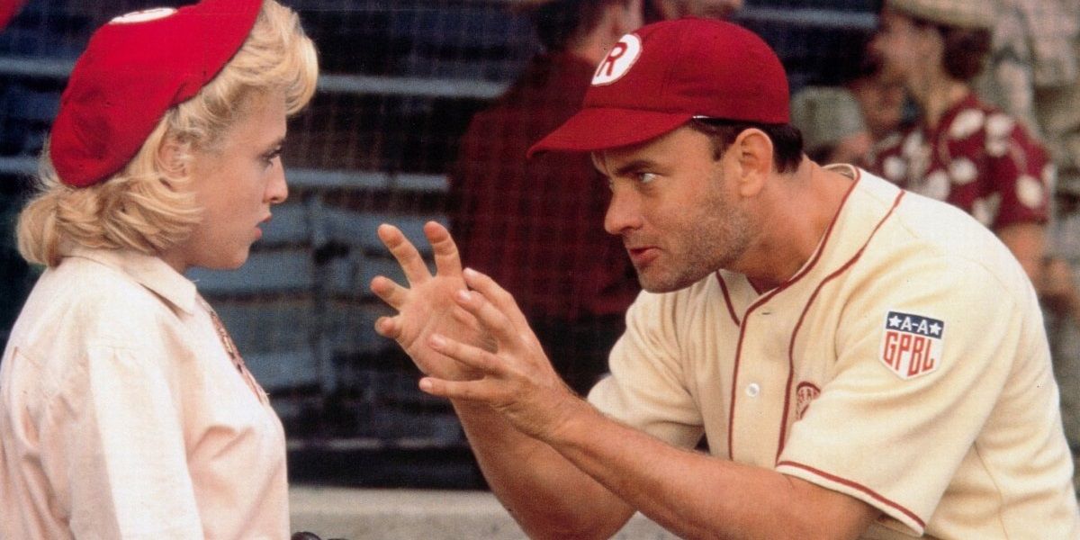 A League of Their Own - Tom Hanks coaching a player
