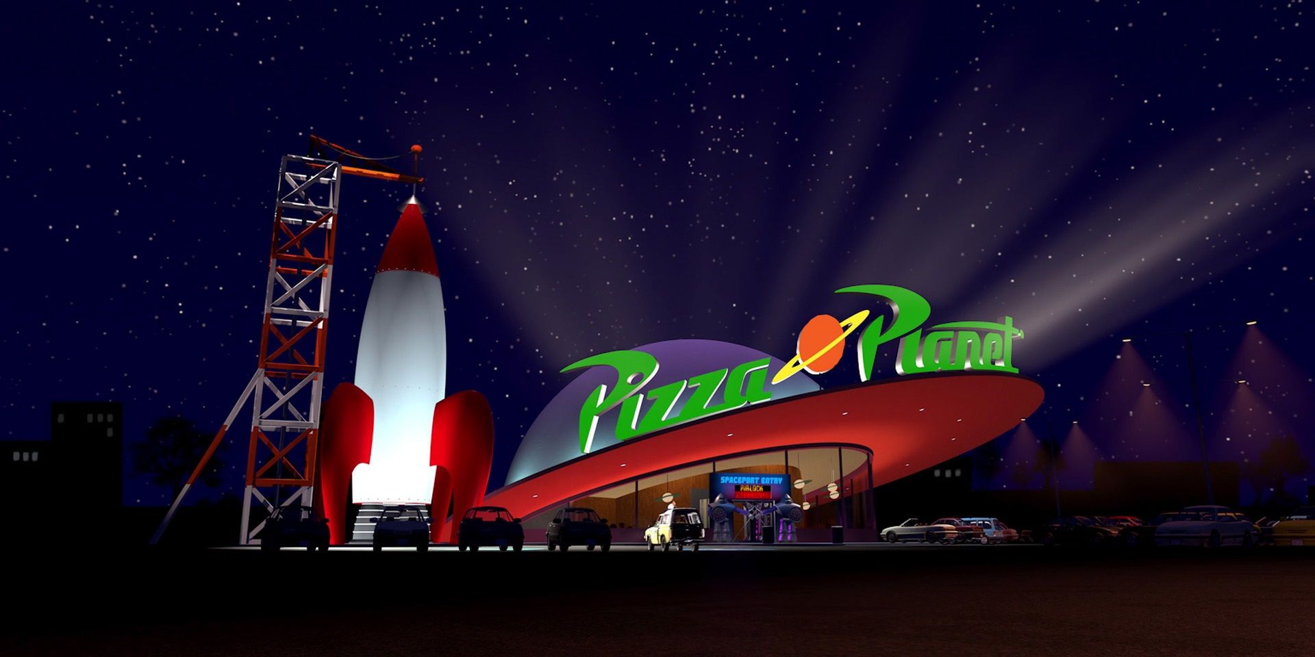 Exterior of Pizza Planet in Toy Story