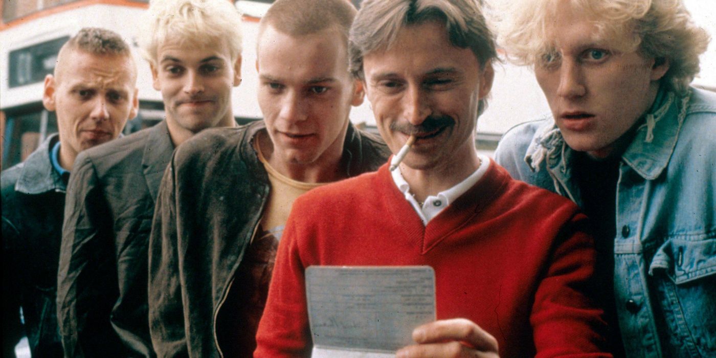 The cast of Trainspotting look on