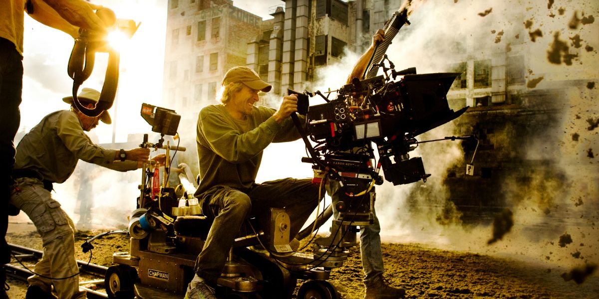 Michael Bay filming Transformers: Age of Extinction