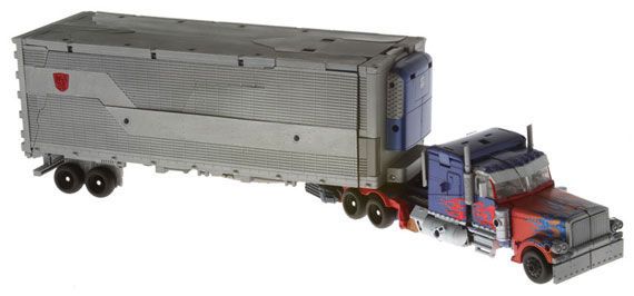 Optimus Prime in vehicle mode with tractor-trailer attached