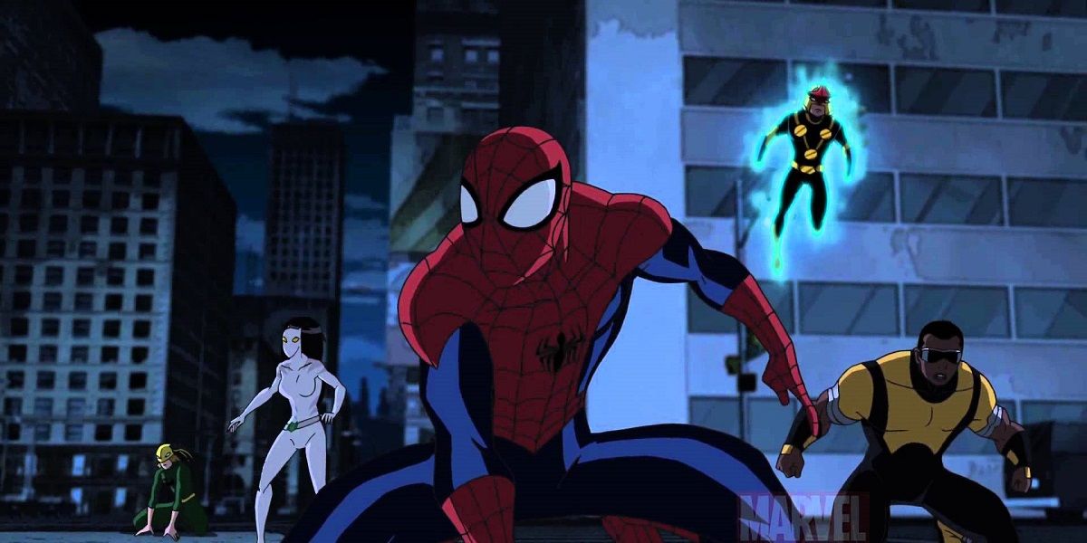 The cast of Ultimate Spider-Man on Disney XD
